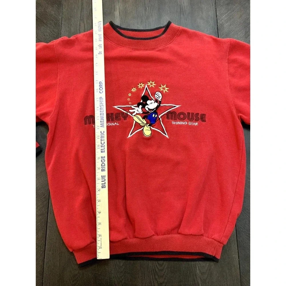 Vtg Mickey & Co Disney Embroidered Shining Star Crewneck Sweatshirt Medium M - Picture 6 of 9
